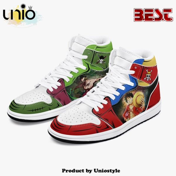 One Piece Zoro And Luffy AJ1 High Top Shoes