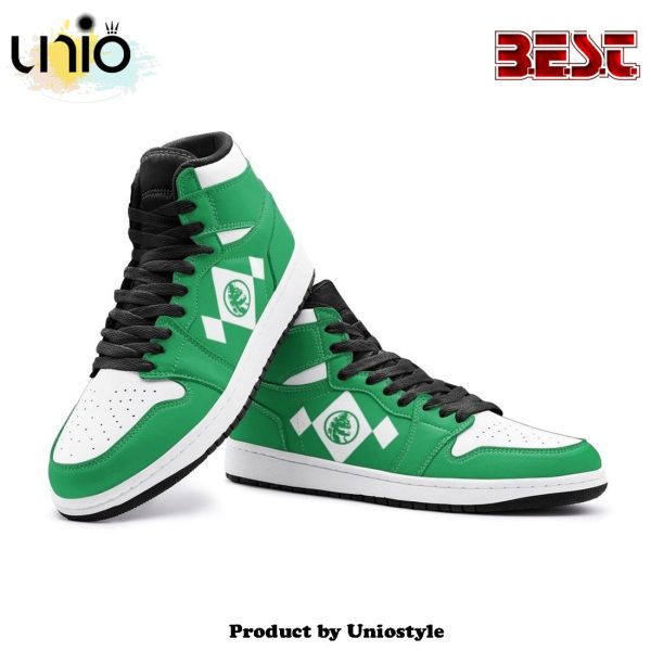 Power Rangers Green Air Jordan 1 High Top Shoes