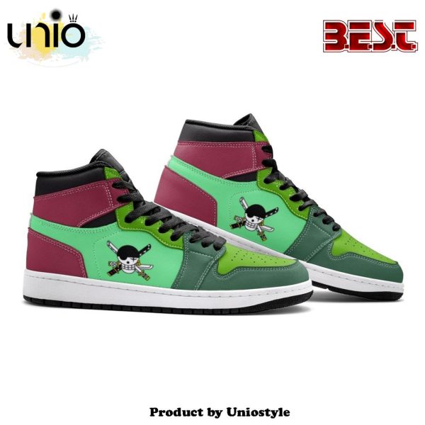 Roronoa Zoro One Piece Air Jordan 1 High Top Shoes