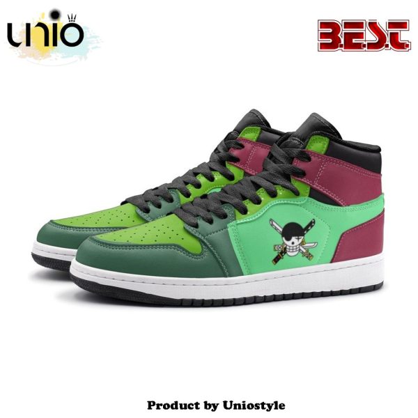 Roronoa Zoro One Piece Air Jordan 1 High Top Shoes