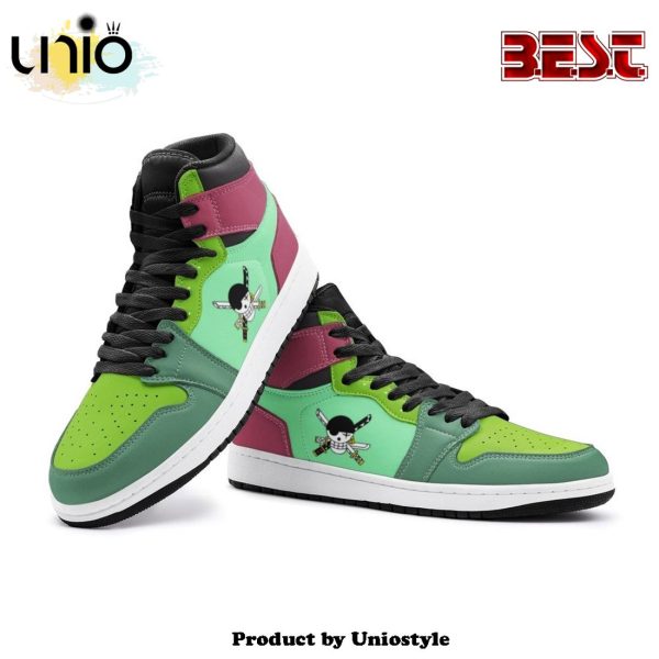 Roronoa Zoro One Piece Air Jordan 1 High Top Shoes