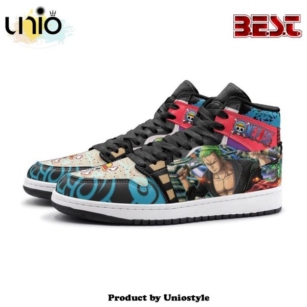 Roronoa Zoro Wano One Piece Air Jordan 1 High Top Shoes