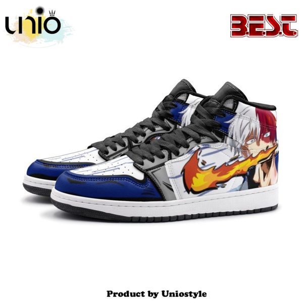 Shoto Todoroki My Hero Air Jordan 1 High Top Shoes Ver 2