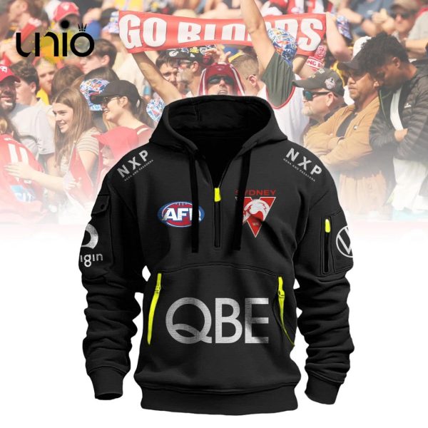 Sydney Swans AFL Premium Black Hoodie 3D