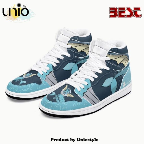 Vaporeon Pokemon Air Jordan 1 High Top Shoes