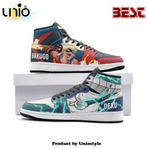 Deku And Bakugo My Hero Air Jordan 1 High Top Shoes