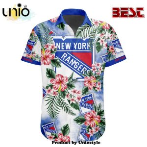 NHL New York Rangers Premium Design Hawaiian Button Shirt