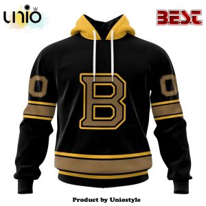 NHL Boston Bruins Special Blackout Hoodie Design