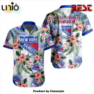 NHL New York Rangers Premium Design Hawaiian Button Shirt