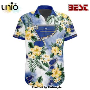 NHL St. Louis Blues Premium Design Hawaiian Button Shirt