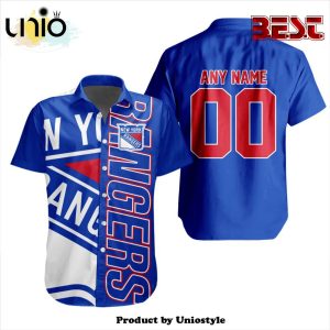 Custom NHL New York Rangers Special Design Button Shirt