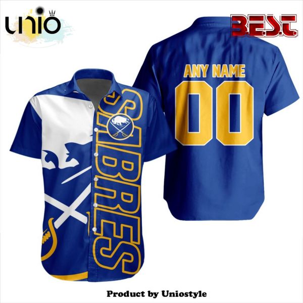 Custom NHL Buffalo Sabres Special Design Button Shirt