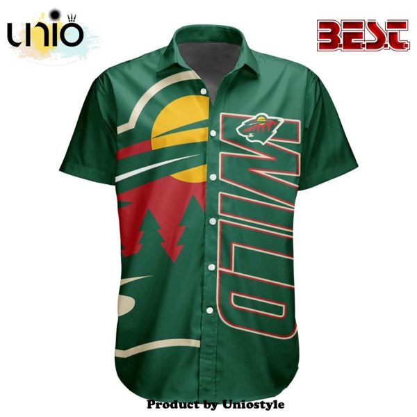 Custom NHL Minnesota Wild Special Design Button Shirt