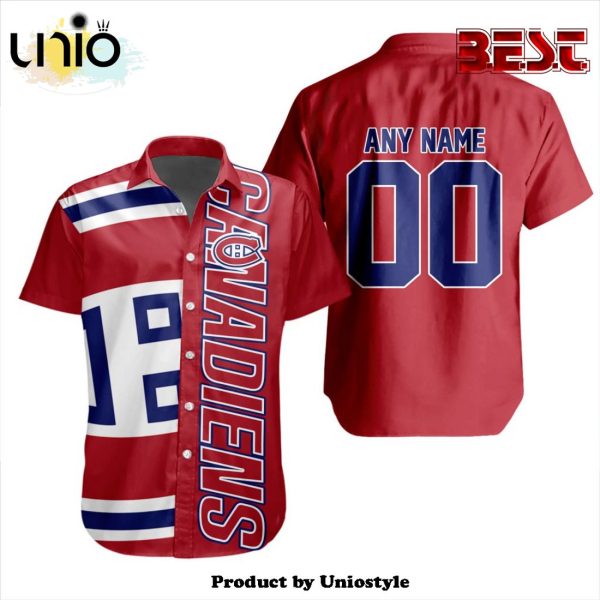 Custom NHL Montreal Canadiens Special Design Button Shirt