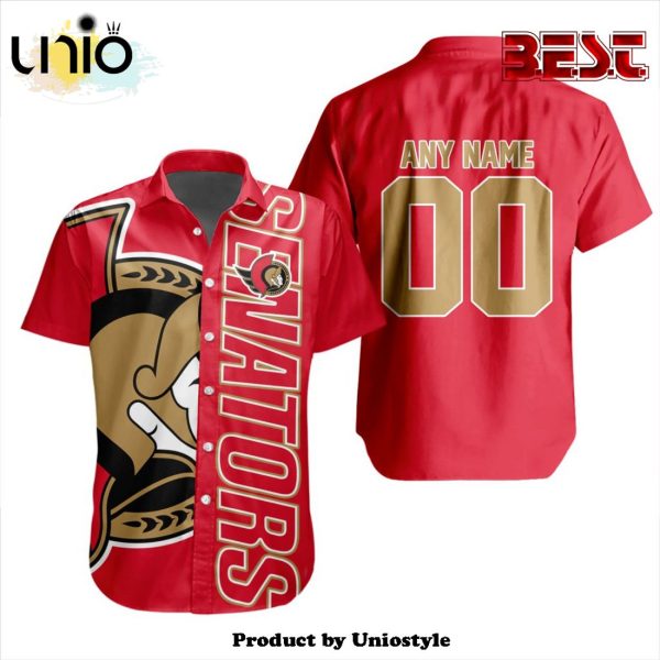 Custom NHL Ottawa Senators Special Design Button Shirt