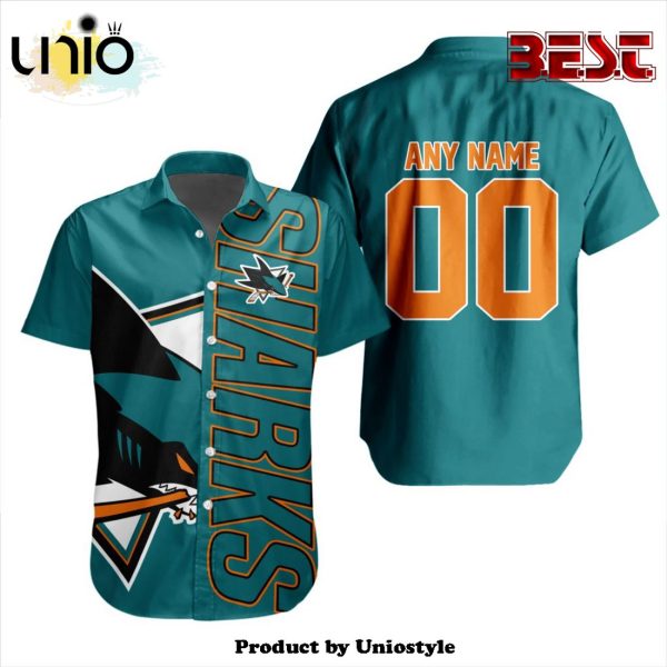 Custom NHL San Jose Sharks Special Design Button Shirt