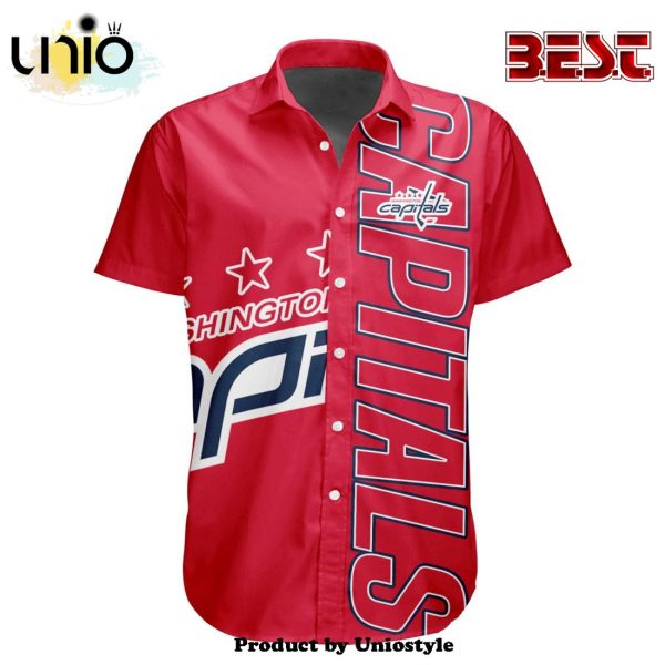 Custom NHL Washington Capitals Special Design Button Shirt