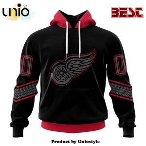 NHL Detroit Red Wings Special Blackout Hoodie Design