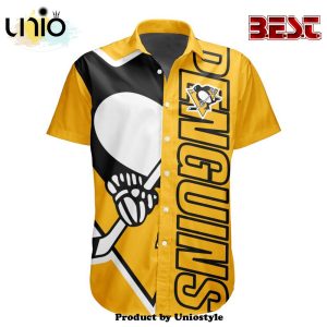 Custom NHL Pittsburgh Penguins Special Design Button Shirt
