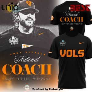 Tennessee Tony Vitello National Coach Of The Years Black T-Shirt, Cap
