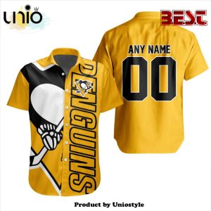 Custom NHL Pittsburgh Penguins Special Design Button Shirt