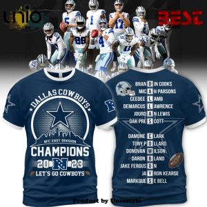 2023 NFL Dallas Cowboys NFC East Champions T-Shirt, Jogger, Cap