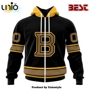 NHL Boston Bruins Special Blackout Hoodie Design