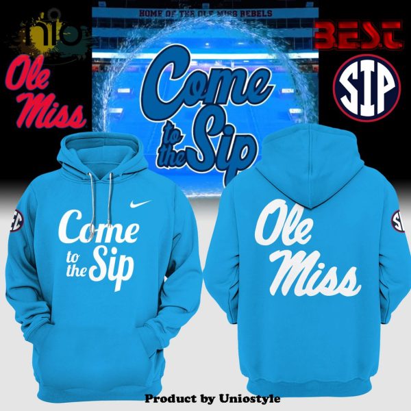 Luxury Blue Ole Miss Rebels Come To The Ship Hoodie, Jogger, Cap