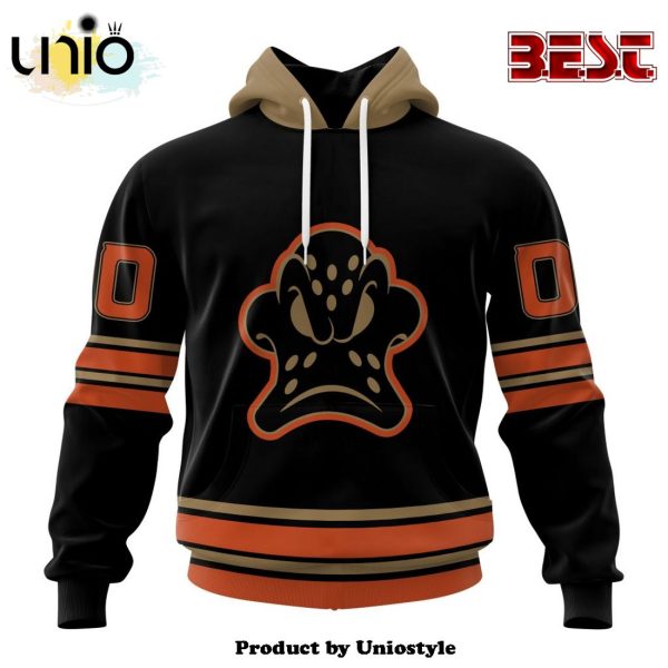 NHL Anaheim Ducks Special Blackout Hoodie Design