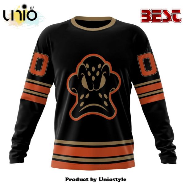 NHL Anaheim Ducks Special Blackout Hoodie Design