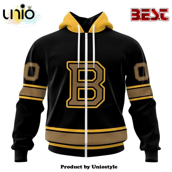 NHL Boston Bruins Special Blackout Hoodie Design