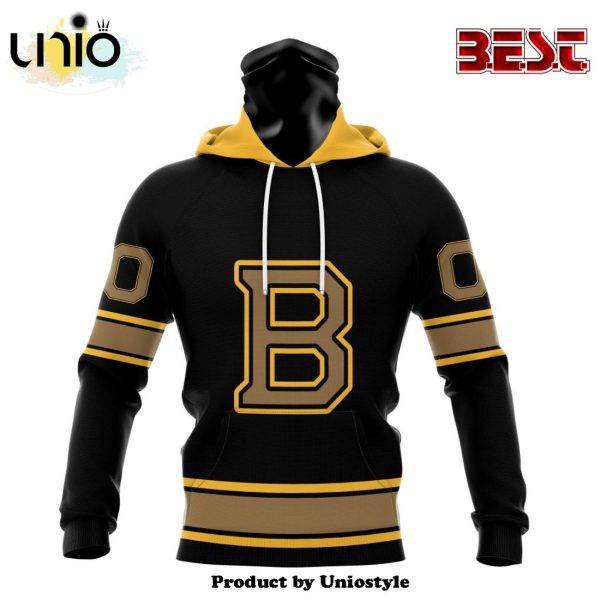 NHL Boston Bruins Special Blackout Hoodie Design