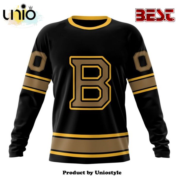 NHL Boston Bruins Special Blackout Hoodie Design