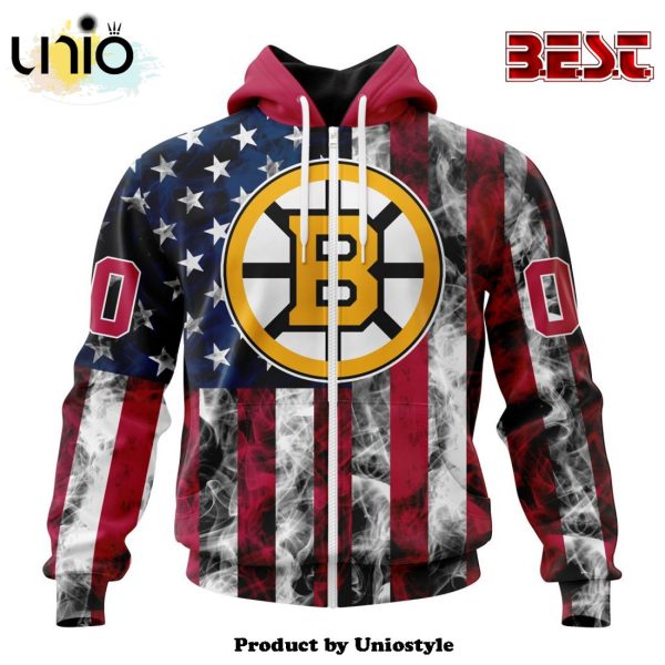 NHL Boston Bruins Special Design For Independence Day The Fourth Of July Hoodie