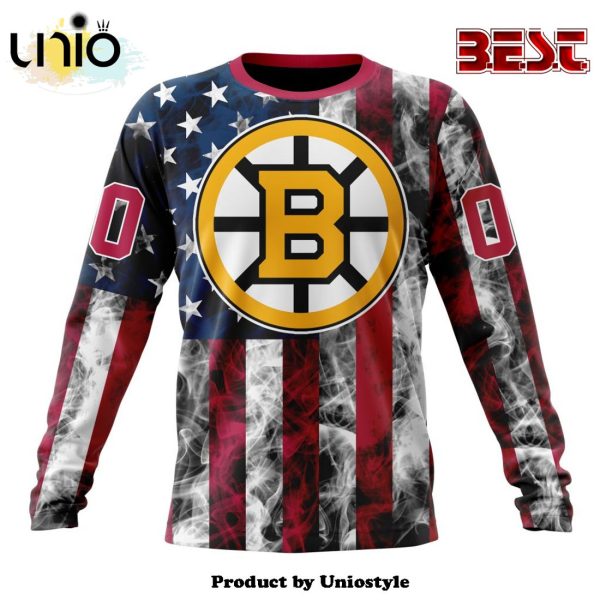 NHL Boston Bruins Special Design For Independence Day The Fourth Of July Hoodie