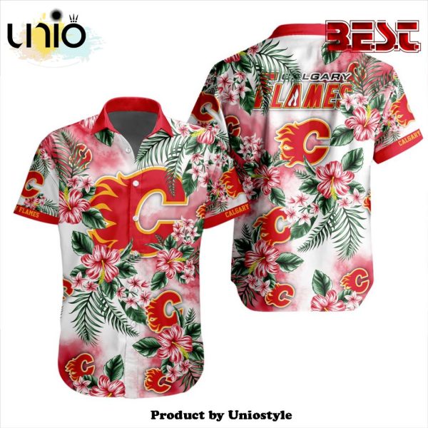 NHL Calgary Flames Premium Design Hawaiian Button Shirt