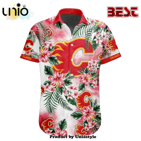 NHL Calgary Flames Premium Design Hawaiian Button Shirt