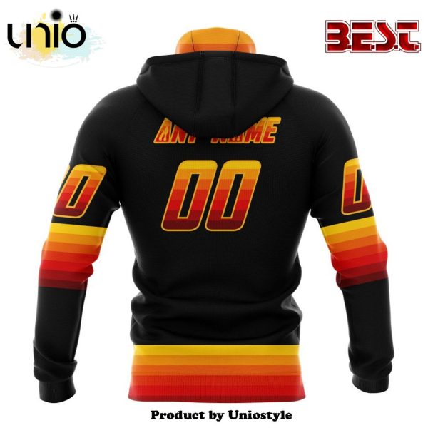 NHL Calgary Flames Special Blackout Hoodie Design