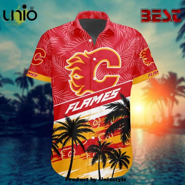 NHL Calgary Flames Special Design Hawaiian Button Shirt