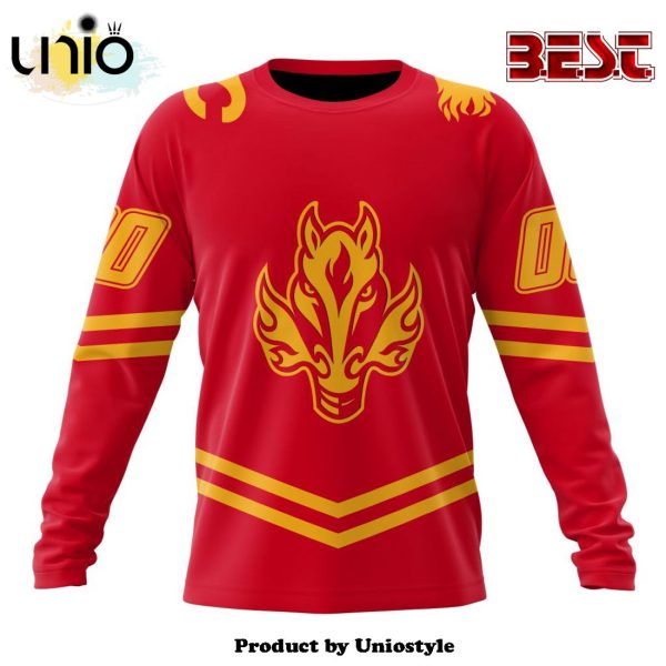 NHL Calgary Flames Special Two-tone Hoodie Design