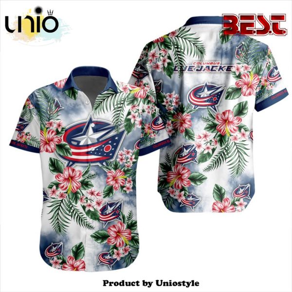 NHL Columbus Blue Jackets Premium Design Hawaiian Button Shirt