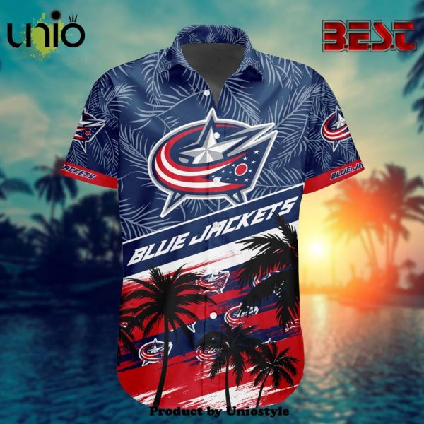 NHL Columbus Blue Jackets Special Design Hawaiian Button Shirt