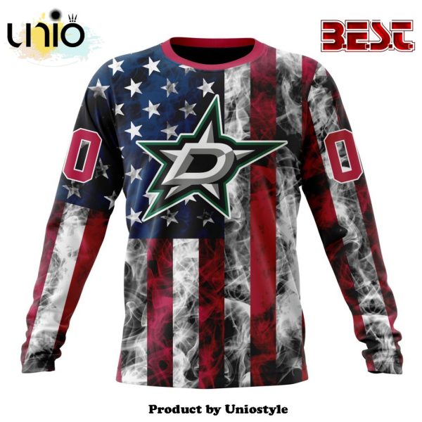 NHL Dallas Stars Special Design For Independence Day The Fourth Of July Hoodie