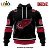 NHL Detroit Red Wings Special Blackout Hoodie Design