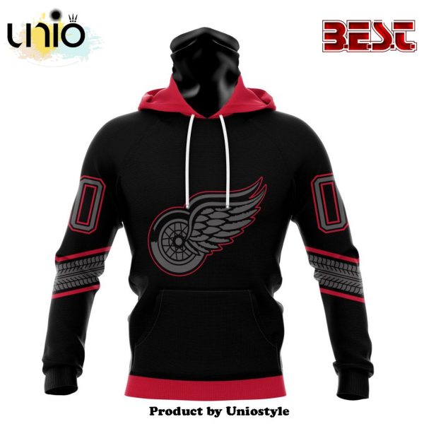 NHL Detroit Red Wings Special Blackout Hoodie Design