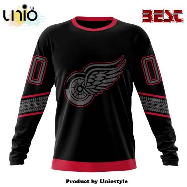 NHL Detroit Red Wings Special Blackout Hoodie Design