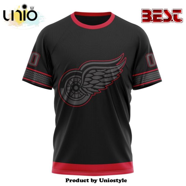 NHL Detroit Red Wings Special Blackout Hoodie Design