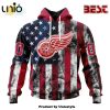 NHL Detroit Red Wings Special Blackout Hoodie Design