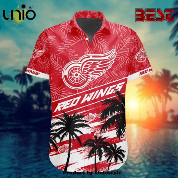 NHL Detroit Red Wings Special Design Hawaiian Button Shirt