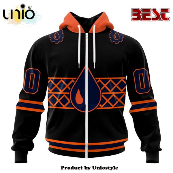 NHL Edmonton Oilers Special Blackout Hoodie Design